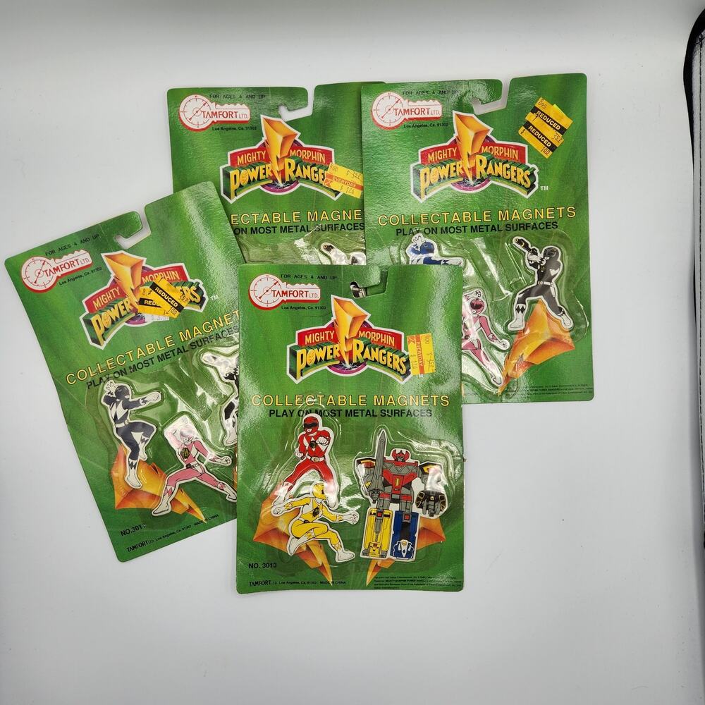 Mighty Morphin Power Rangers Collectable Magnets Vintage 4 Sets Tamfort 1990s